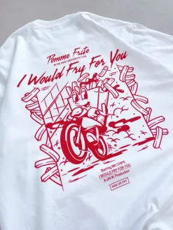 Pomme Frite 'Ride Or Fry' Tee - White