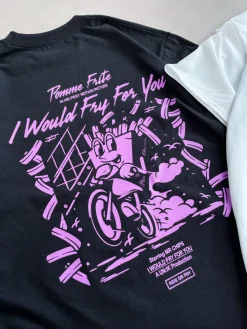Pomme Frite 'Ride Or Fry' Tee - Black