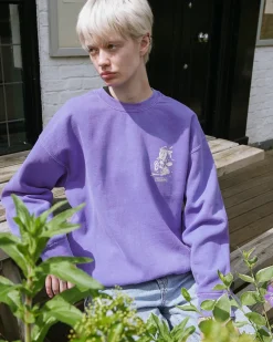 Pomme Frite 'Ride Or Fry' Vintage Washed Sweater - Purple