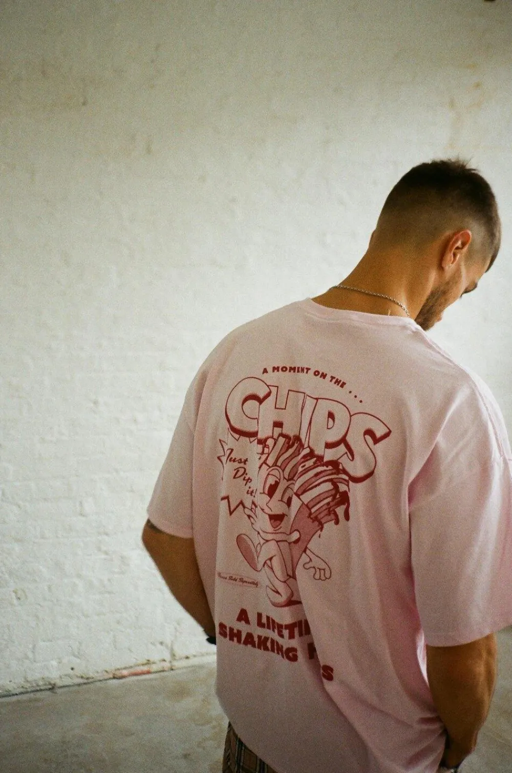 Pomme Frite x UN:IK 'Mr Chips' Tee - Pink