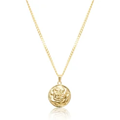 UN:IK Essentials Rose Pendant Necklace - Silver / Gold