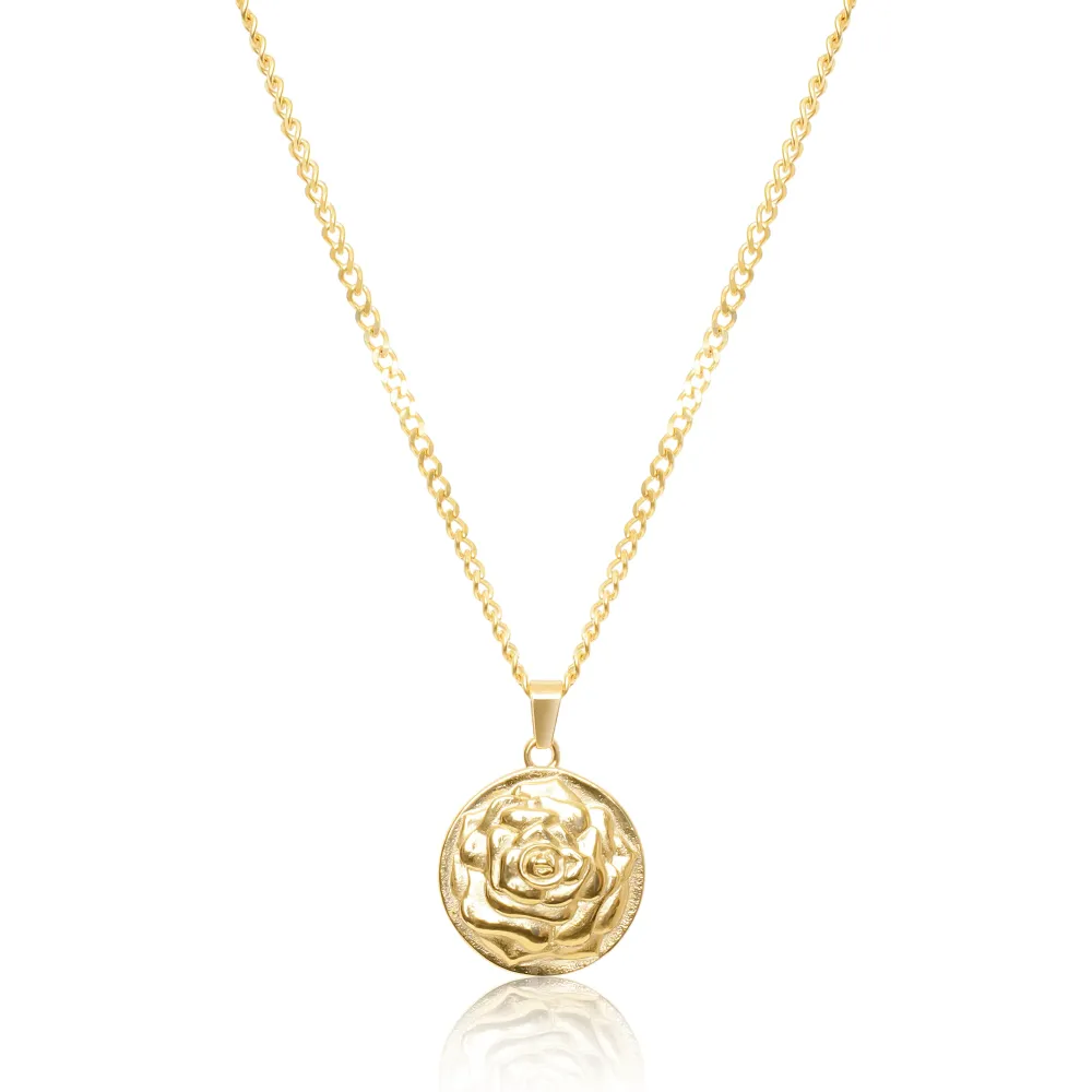 UN:IK Essentials Rose Pendant Necklace - Silver / Gold