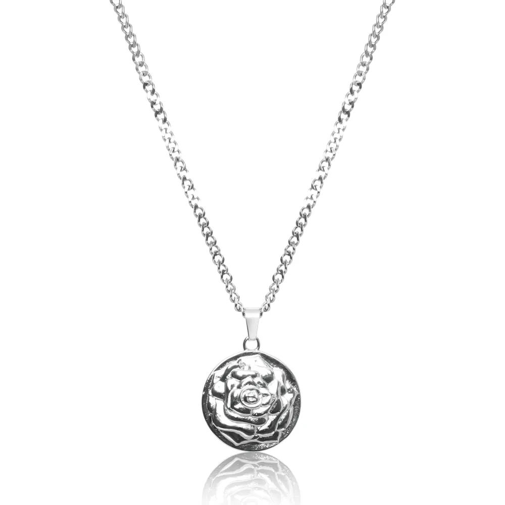 UN:IK Essentials Rose Pendant Necklace - Silver / Gold