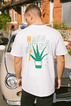 Seasonal Hero 'Aloe Vera' Tee - White