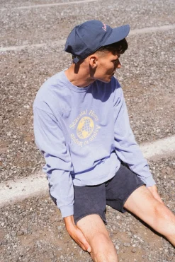 Seasonal Hero 'Aspire' Vintage Washed Longsleeve Tee - Orchid