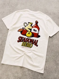 Seasonal Hero 'Coctel Style' Tee - Natural