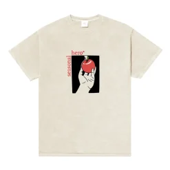 Seasonal Hero 'Forbidden Fruit' Vintage Washed Tee - Beige