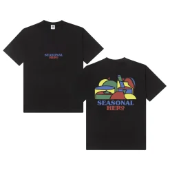Seasonal Hero 'Fruity' Tee - Black