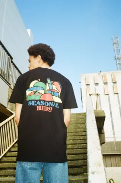 Seasonal Hero 'Fruity' Tee - Black