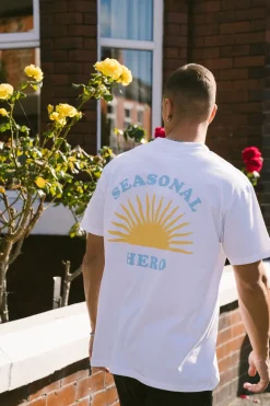 Seasonal Hero 'Morning Sun' Tee - White