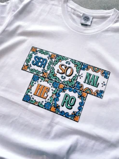 Seasonal Hero 'Mosaic' Tee - White