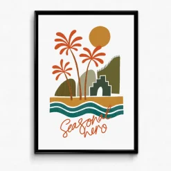 Seasonal Hero 'Palms' Print - Natural