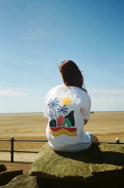 Seasonal Hero 'Palms' Tee - White