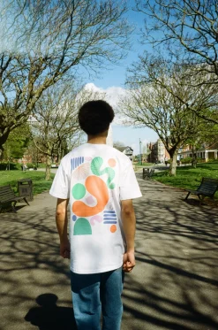 Seasonal Hero 'Summer Abstract' Tee - White