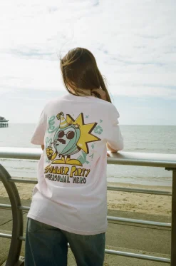 Seasonal Hero 'Summer Party' Tee - Pink
