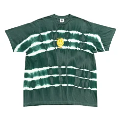 Seasonal Hero 'Trippy Smiler' Tie Dye Washed Tee - Green & White