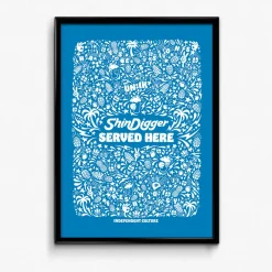 Shindigger X UN:IK 'Served Here' Print - Peach