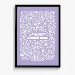 Shindigger X UN:IK 'Served Here' Print - Peach