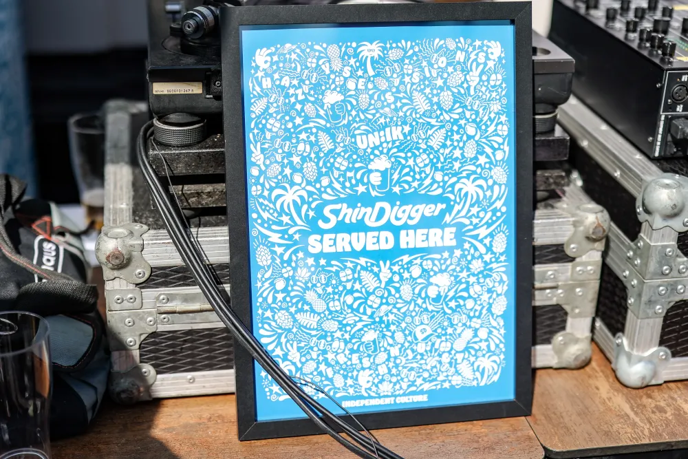 Shindigger X UN:IK 'Served Here' Print - Peach