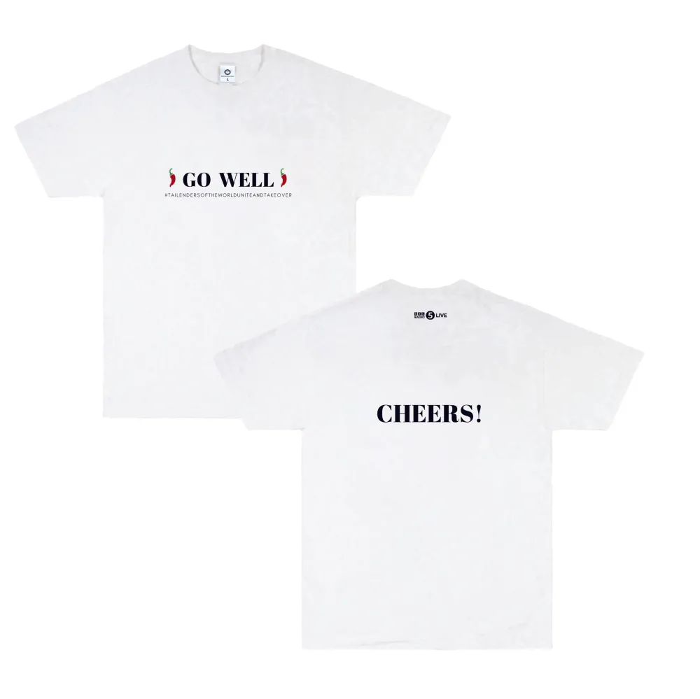 Tailenders 'Go Well' Tee - Black / White