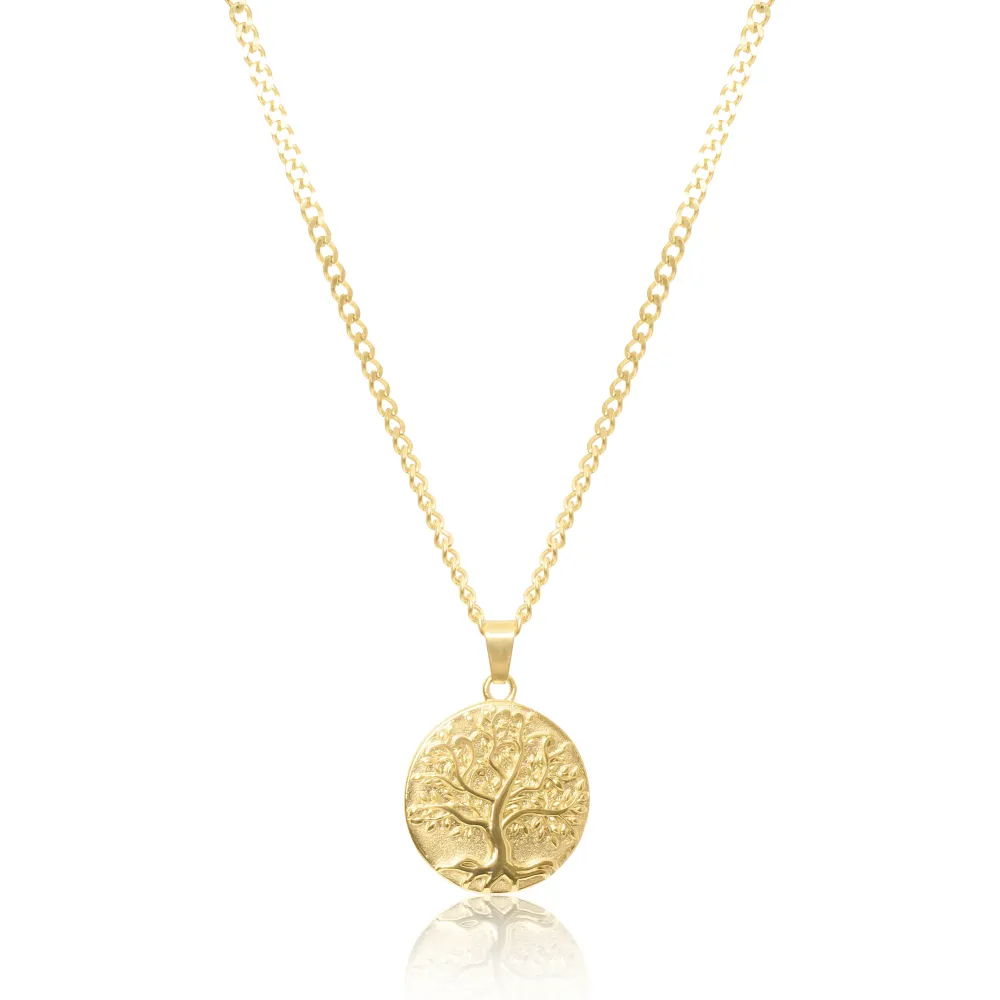 UN:IK Essentials Tree of Life Pendant Necklace - Silver / Gold