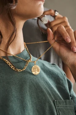 UN:IK Essentials Tree of Life Pendant Necklace - Silver / Gold