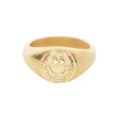 UN:IK Essentials Trippy Signet Ring - Gold