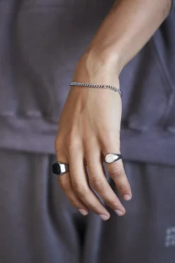 UN:IK Essentials Trippy Signet Ring - Silver