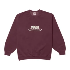 Vice 84 '1984 Disc' Embroidered Sweater - Vintage Washed Maroon