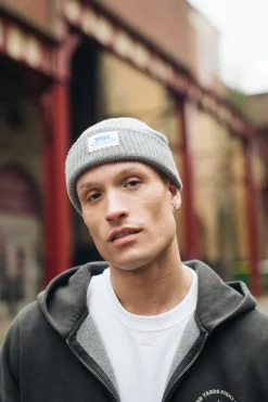 Vice 84 '1984' Ribbed Beanie - Light Grey