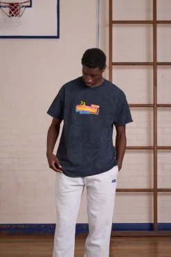 Vice 84 *10 Years Of* 'Retro Runner' Acid Wash Tee - Black