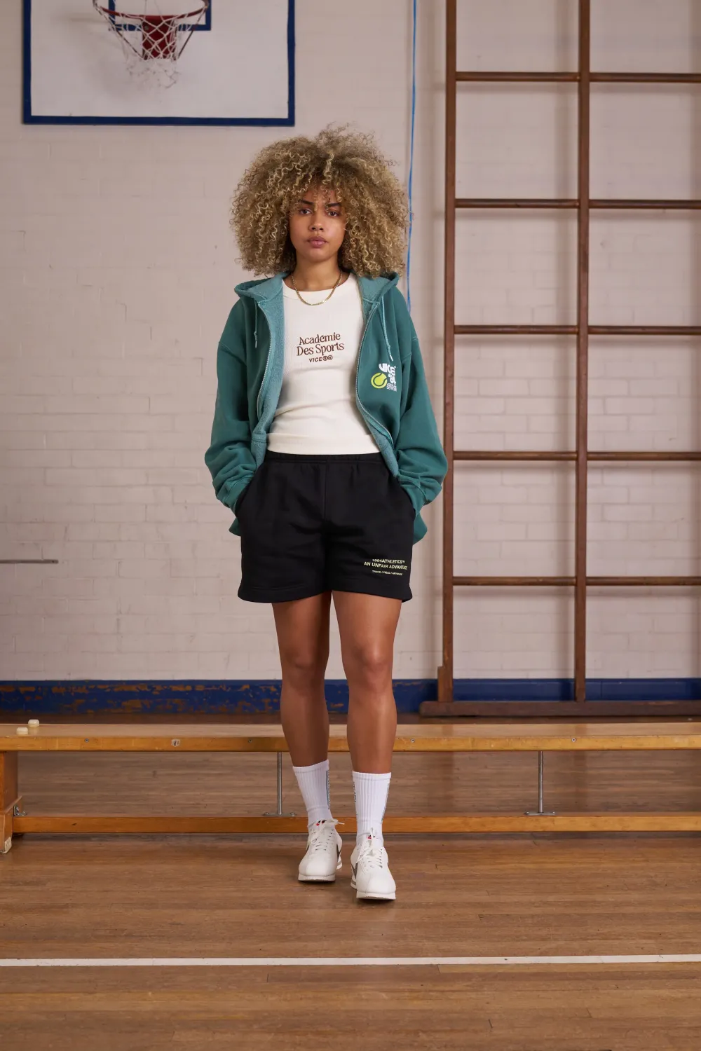 Vice 84 *10 Years Of* 'Tennis' Zip Up Vintage Washed Hoodie - Green