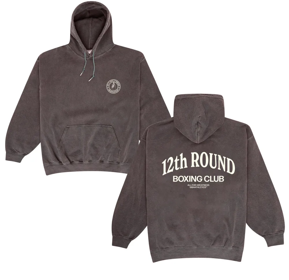 Vice 84 *10 Years Of* '12th Round' Hoodie - Vintage Washed Brown