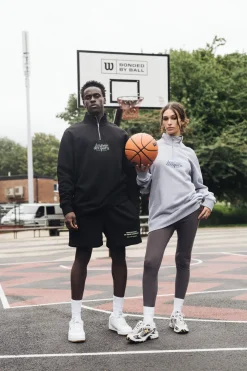 Vice 84 'Académie Des Sports Script' 1/4 Zip Sweater - Black