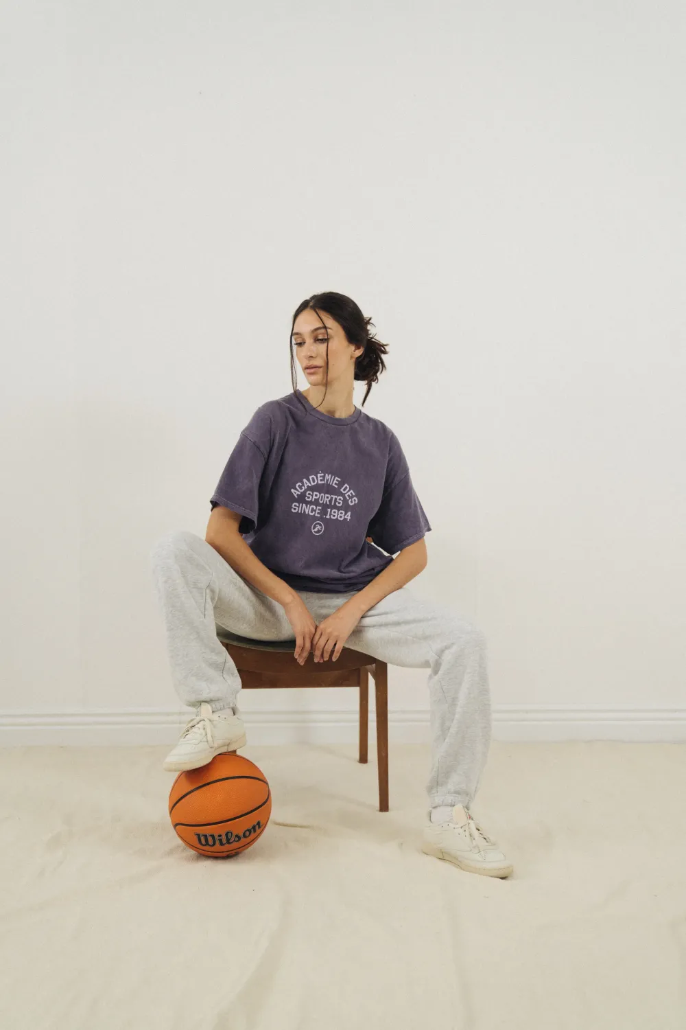 Vice 84 'Académie Des Sports' Vintage Washed Tee - Violet
