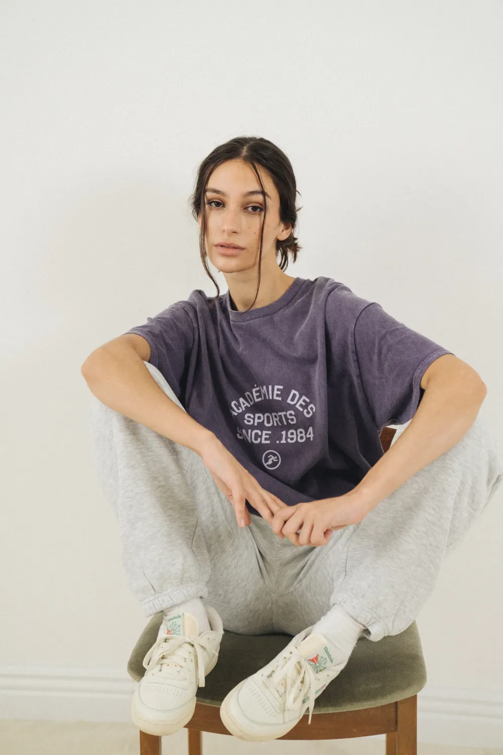Vice 84 'Académie Des Sports' Vintage Washed Tee - Violet