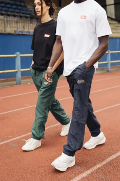 Vice 84 'Académie Des Sports Script' Nylon Trackpants - Navy