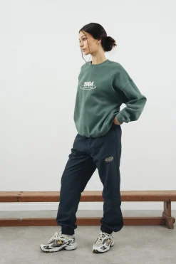 Vice 84 'Académie Des Sports Script' Nylon Trackpants - Navy