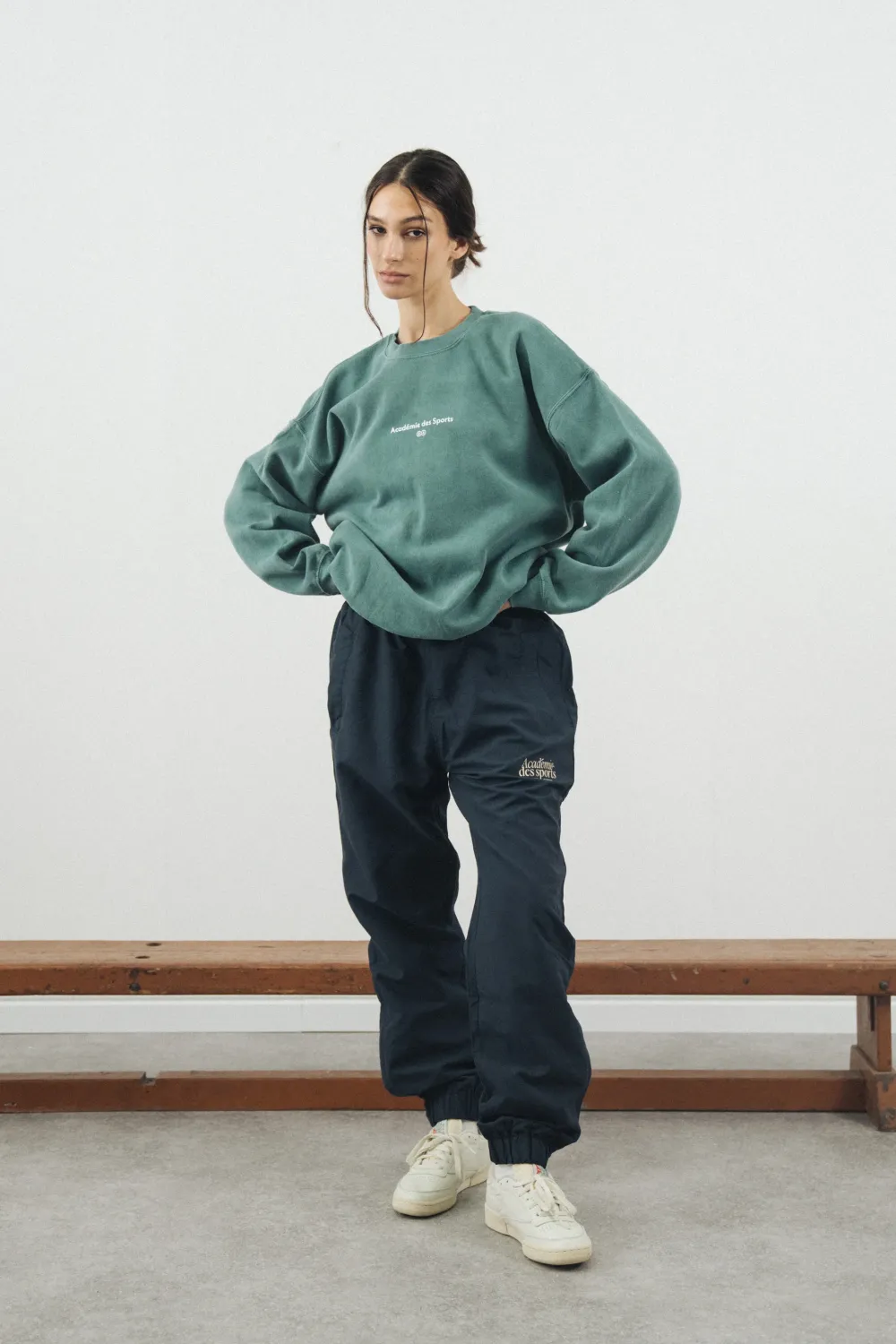 Vice 84 'Académie Des Sports Script' Nylon Trackpants - Navy