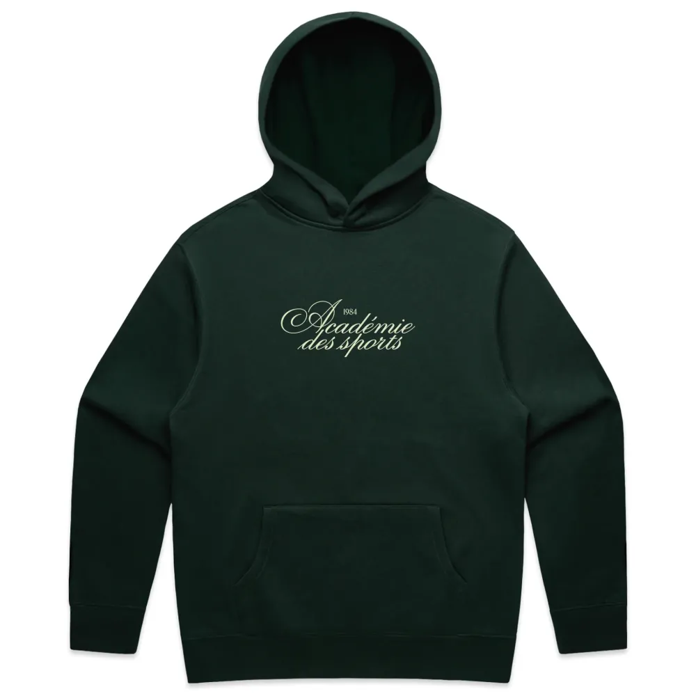 Vice 84 'Académie Des Sports Script' Hoodie - Pine