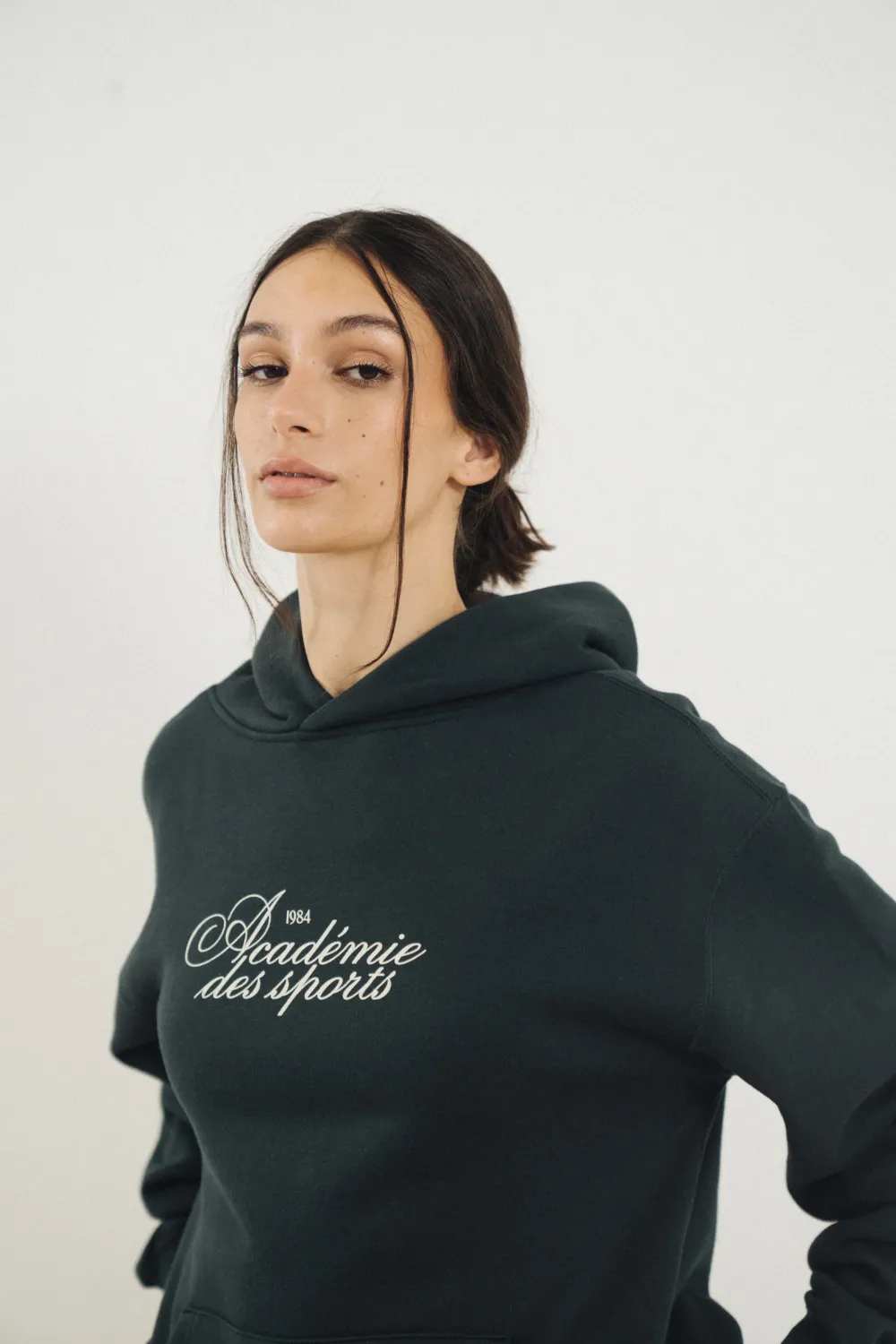 Vice 84 'Académie Des Sports Script' Hoodie - Pine