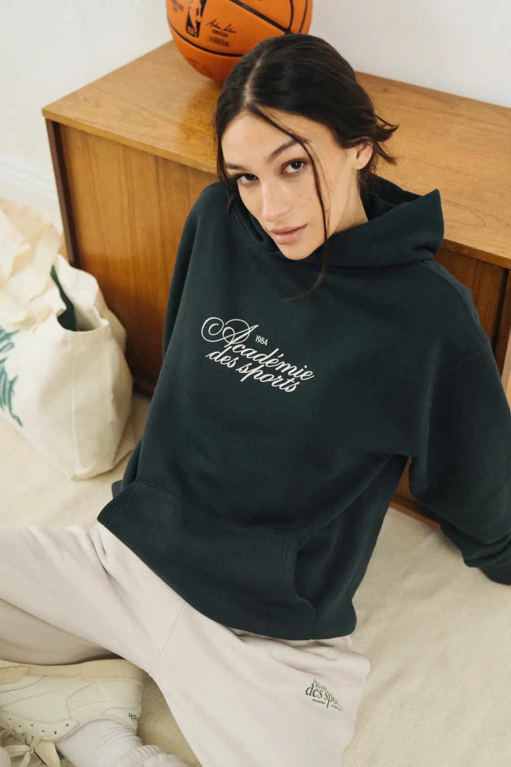 Vice 84 'Académie Des Sports Script' Hoodie - Pine