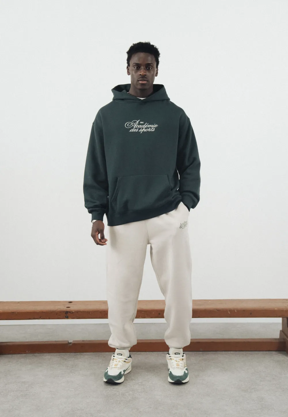 Vice 84 'Académie Des Sports Script' Hoodie - Pine