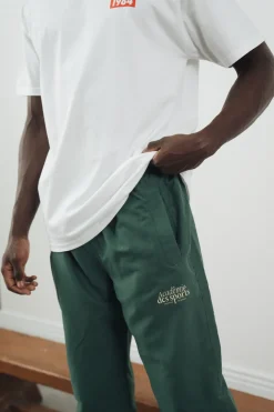 Vice 84 'Académie Des Sports Script' Nylon Trackpants - Green