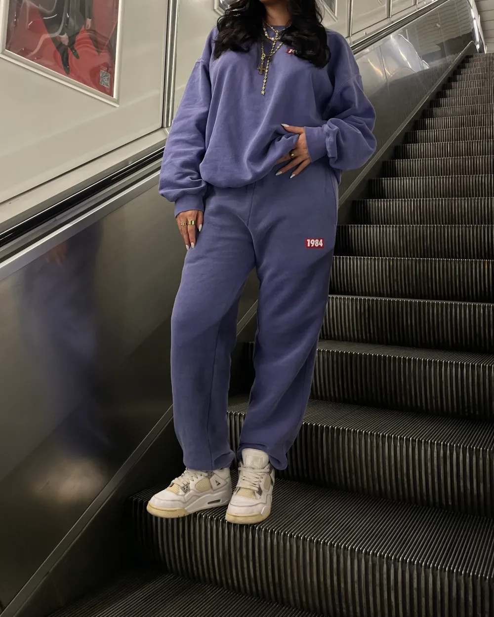 Vice 84 'Always Moving' Sweater & Jogger Set - Vintage Washed Violet
