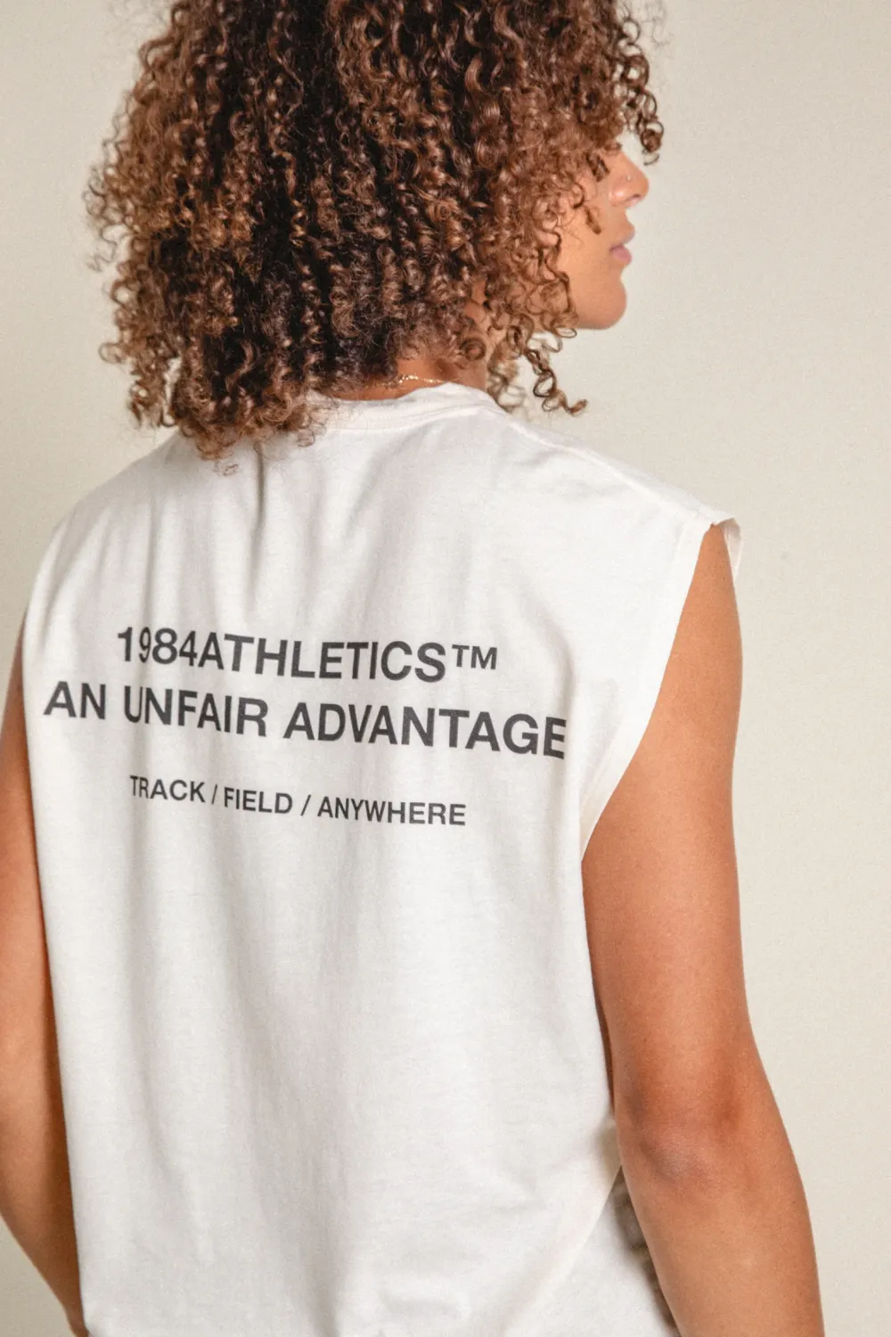 Vice 84 'Athletics' Active Tank - Ecru