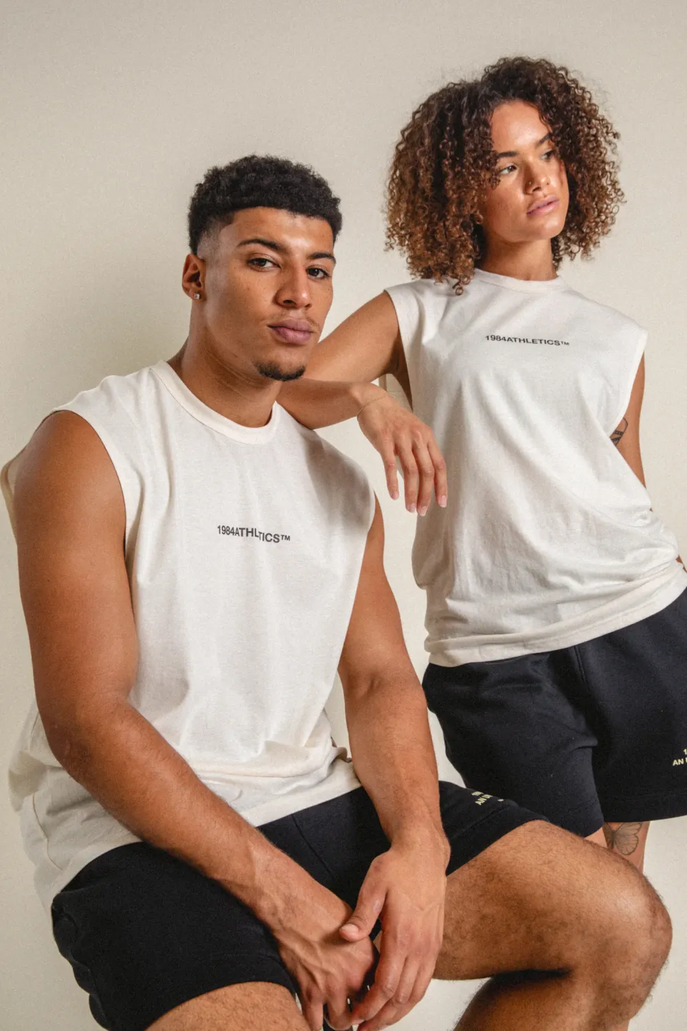 Vice 84 'Athletics' Active Tank - Ecru