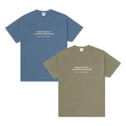 Discounted Bundles Vice 84 'Athletics' Vintage Washed Tee Twinpack - Pacific Blue/Army Green