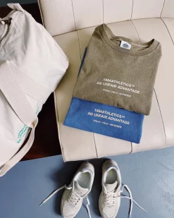 Discounted Bundles Vice 84 'Athletics' Vintage Washed Tee Twinpack - Pacific Blue/Army Green