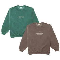 Discounted Bundles Vice 84 'Athletics' Vintage Washed Sweater Twinpack - Emerald Green/Chocolate